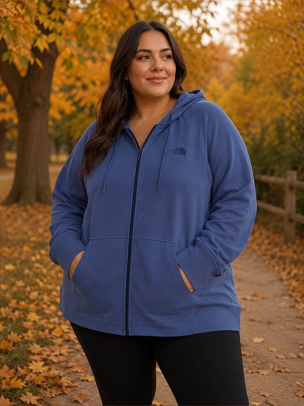 The North Face Women's Slate Blue Full-Zip Hoodie Jacket